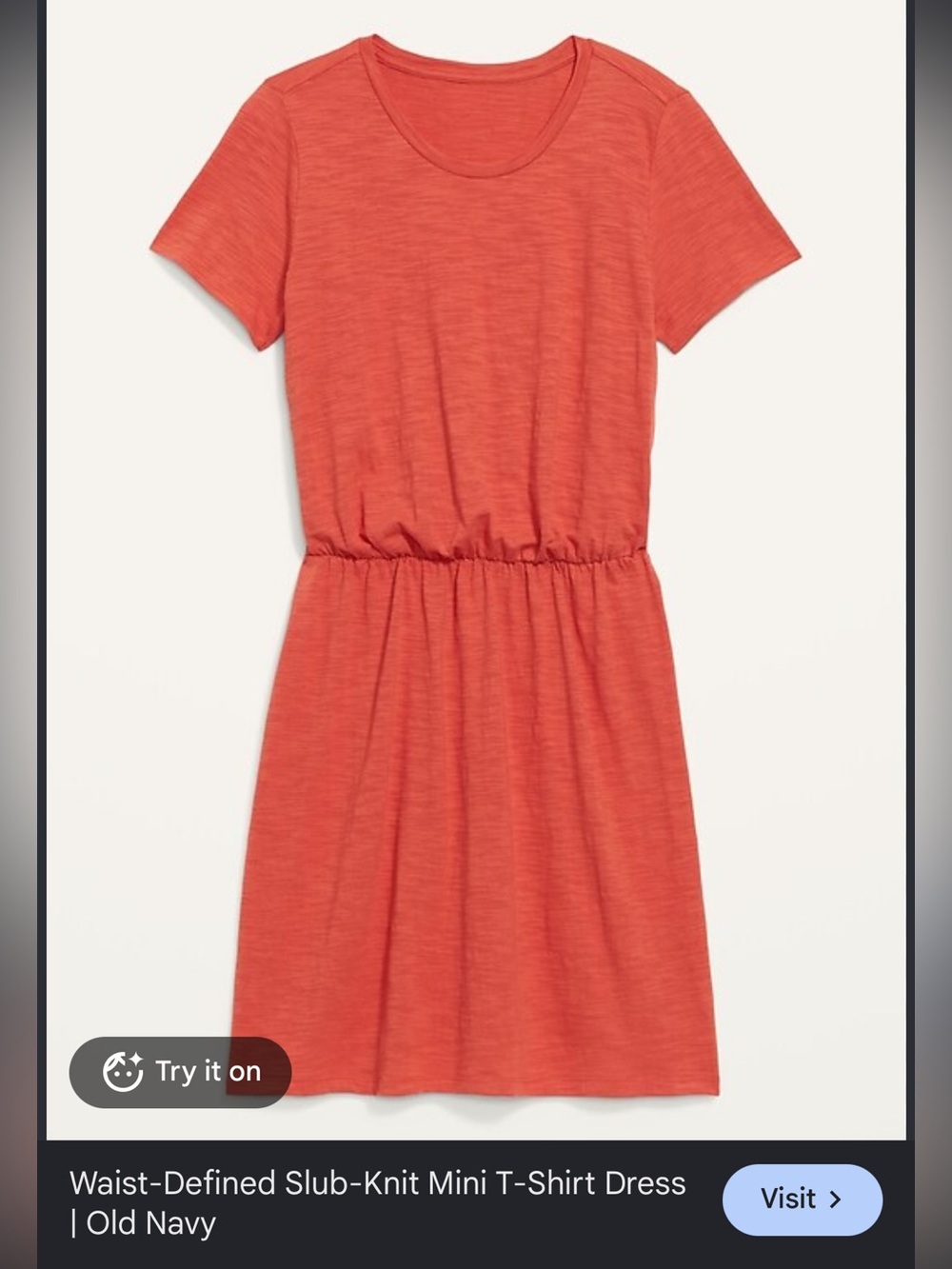Old Navy orange Midi Dress with elastic waist